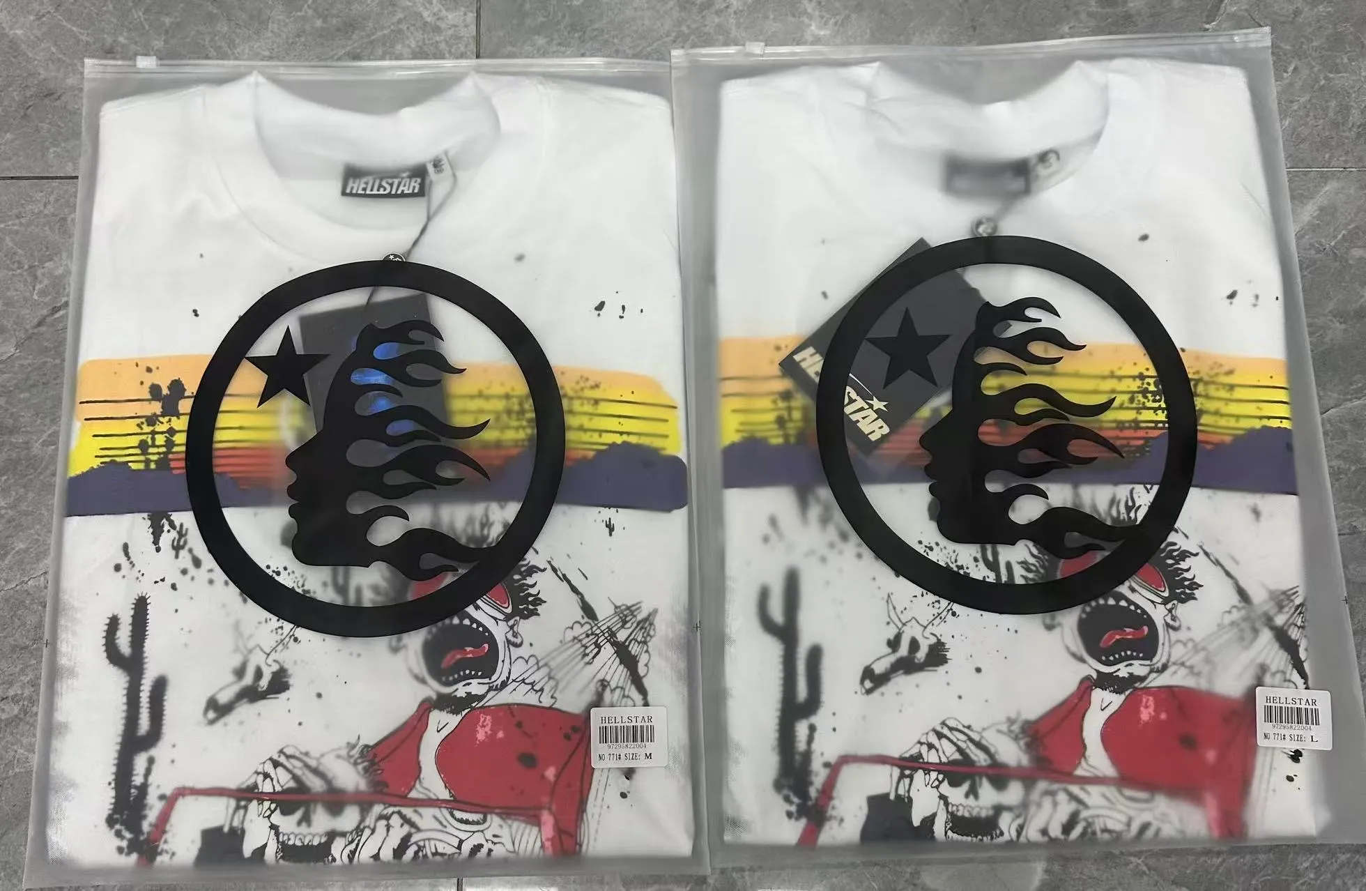 771#White I P54 In Stock Hellstar 、 T （fabric):32 240 Sizes（size）：S-M- L- X L （colour）：White 👉 👉 👉
